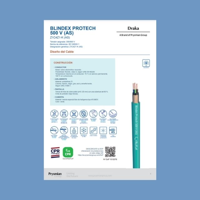 Fichas técnicas Cables de Energía y Especiales